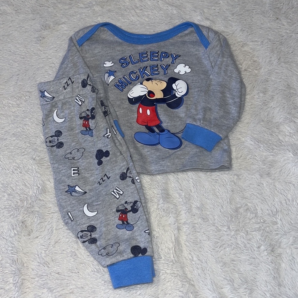 Disney Mickey Mouse pj set 3-6 months bay boy clothing